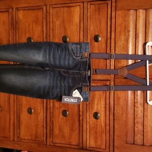 Boys jeans with suspenders
